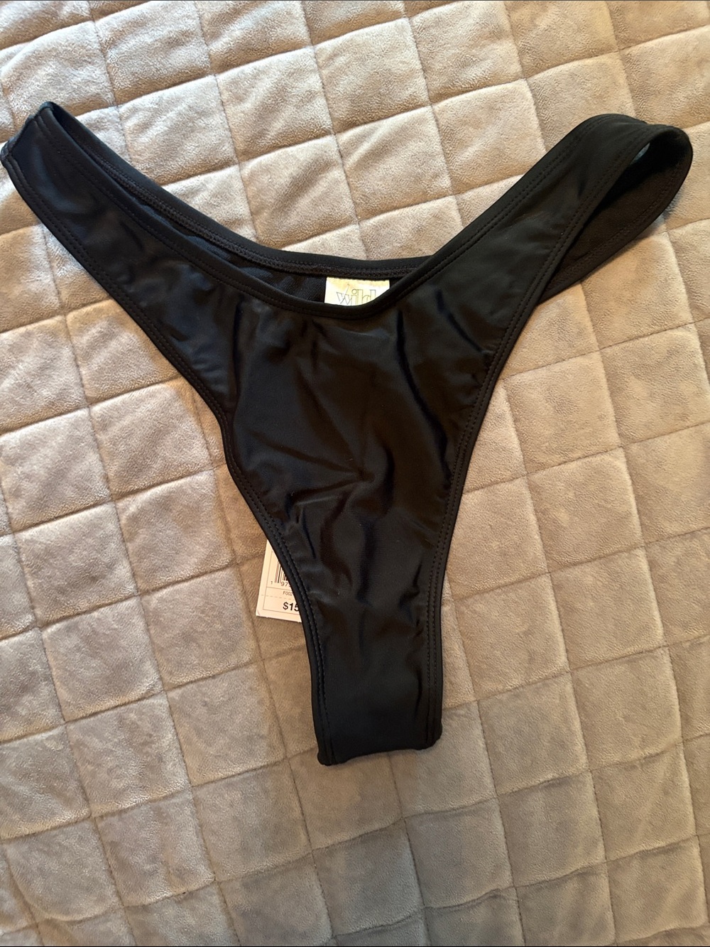 Black High-Cut thong Bottom